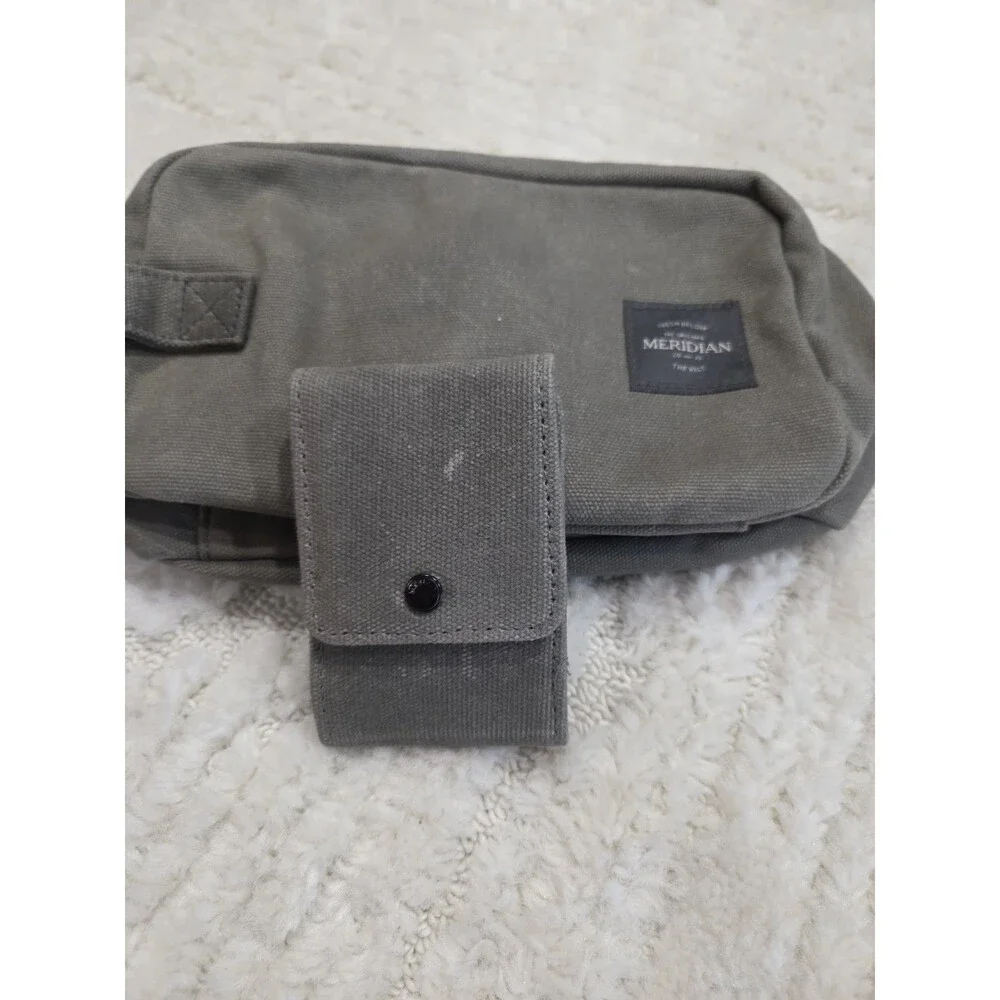 Meridian To-Go SET Toiletries Travel Bag Distressed Waxed Canvas GRN Khaki B5